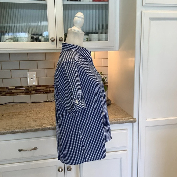 Haymaker Blue and White Plaid Shirt Size Medium - Picture 4 of 9